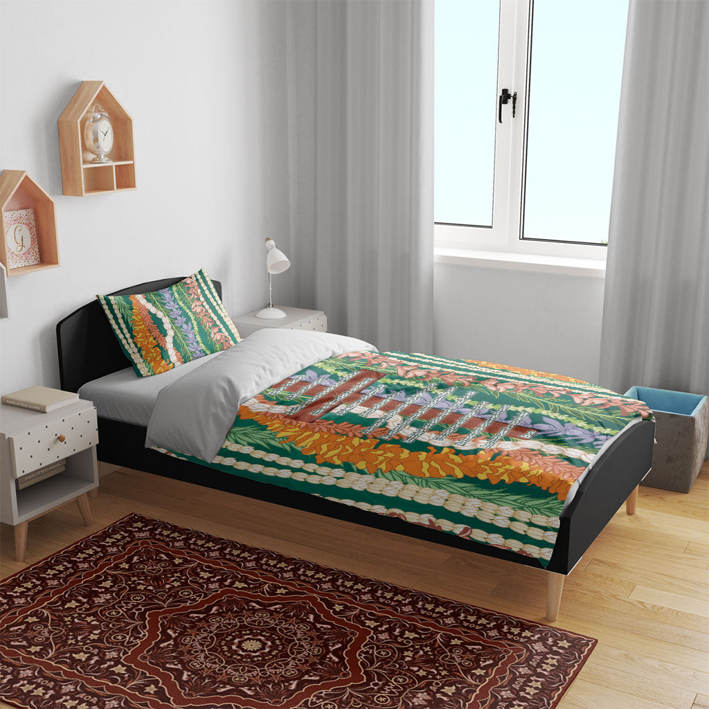 Mahalo Hawaii - ⁠Ka Pule a ka Haku Bedding Set Mixed Lei