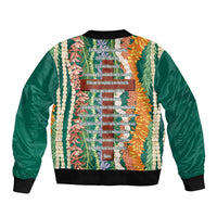 Mahalo Hawaii - ⁠Ka Pule a ka Haku Bomber Jacket Mixed Lei