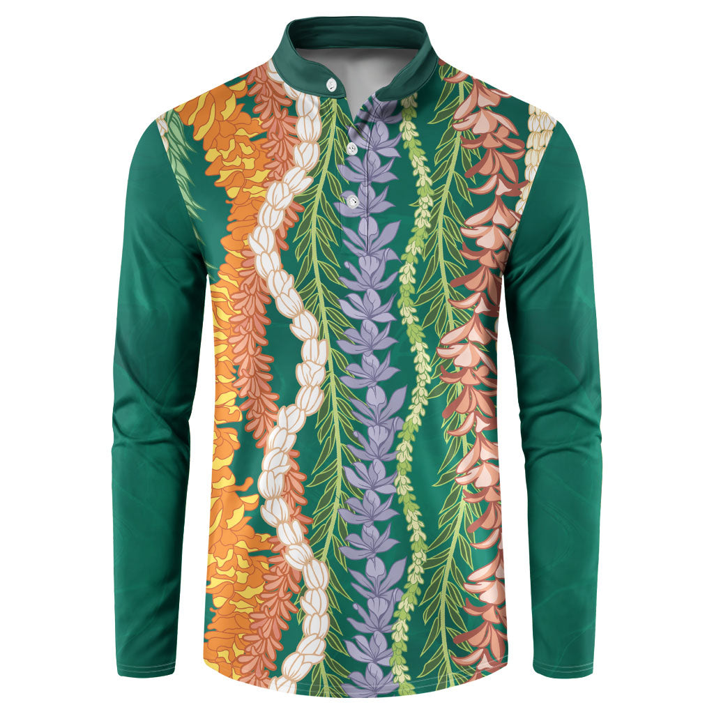 Mahalo Hawaii - ⁠Ka Pule a ka Haku Button Sweatshirt Mixed Lei