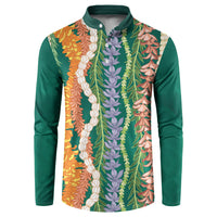 Mahalo Hawaii - ⁠Ka Pule a ka Haku Button Sweatshirt Mixed Lei