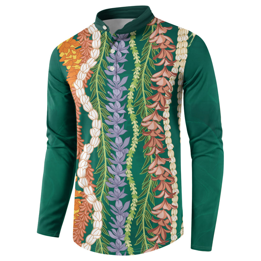 Mahalo Hawaii - ⁠Ka Pule a ka Haku Button Sweatshirt Mixed Lei