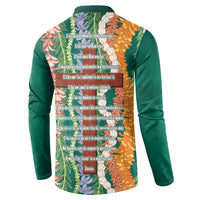 Mahalo Hawaii - ⁠Ka Pule a ka Haku Button Sweatshirt Mixed Lei