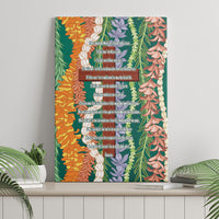 Mahalo Hawaii - ⁠Ka Pule a ka Haku Canvas Wall Art Mixed Lei