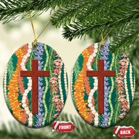 Mahalo Hawaii - ⁠Ka Pule a ka Haku Ceramic Ornament Mixed Lei