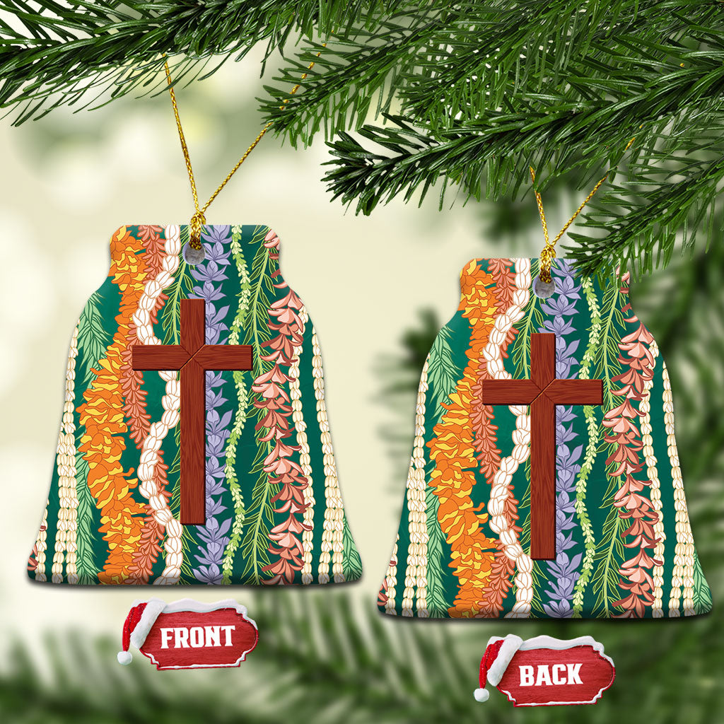 Mahalo Hawaii - ⁠Ka Pule a ka Haku Ceramic Ornament Mixed Lei
