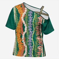 Mahalo Hawaii - ⁠Ka Pule a ka Haku Cross Shoulder Shirt Mixed Lei