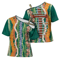 Mahalo Hawaii - ⁠Ka Pule a ka Haku Cross Shoulder Shirt Mixed Lei