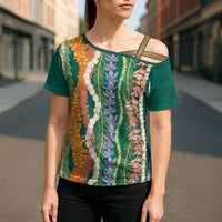 Mahalo Hawaii - ⁠Ka Pule a ka Haku Cross Shoulder Shirt Mixed Lei