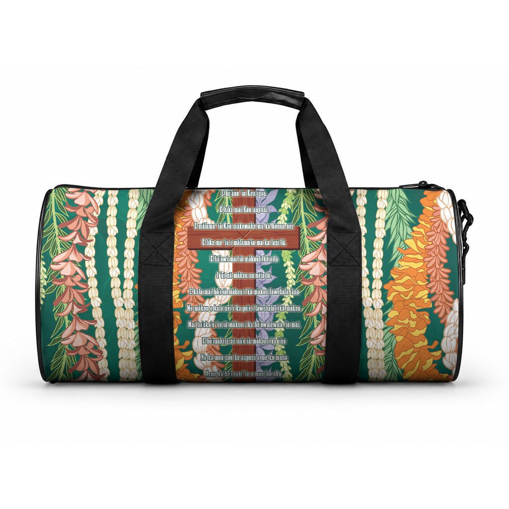 Mahalo Hawaii - ⁠Ka Pule a ka Haku Duffle Bag Mixed Lei