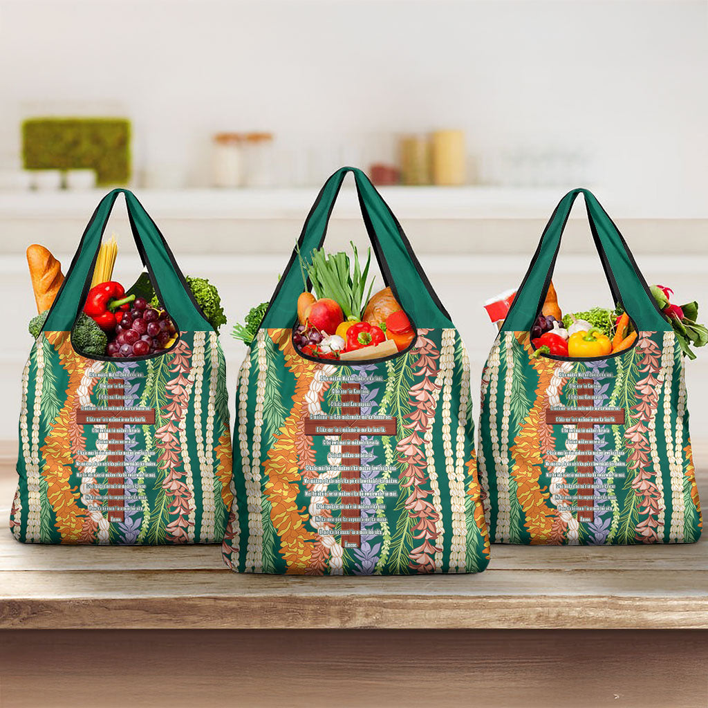 Mahalo Hawaii - ⁠Ka Pule a ka Haku Grocery Bag Mixed Lei