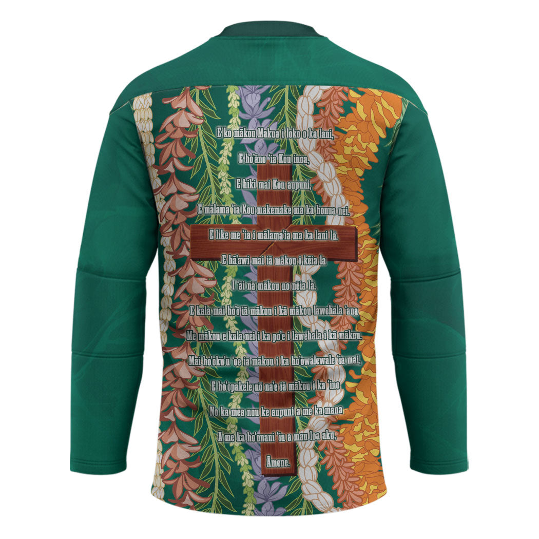 Mahalo Hawaii - ⁠Ka Pule a ka Haku Hockey Jersey Mixed Lei