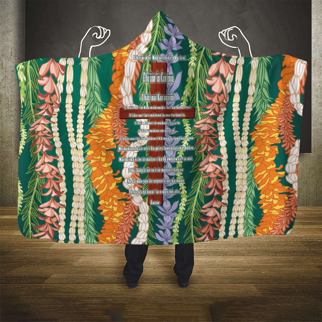 Mahalo Hawaii - ⁠Ka Pule a ka Haku Hooded Blanket Mixed Lei