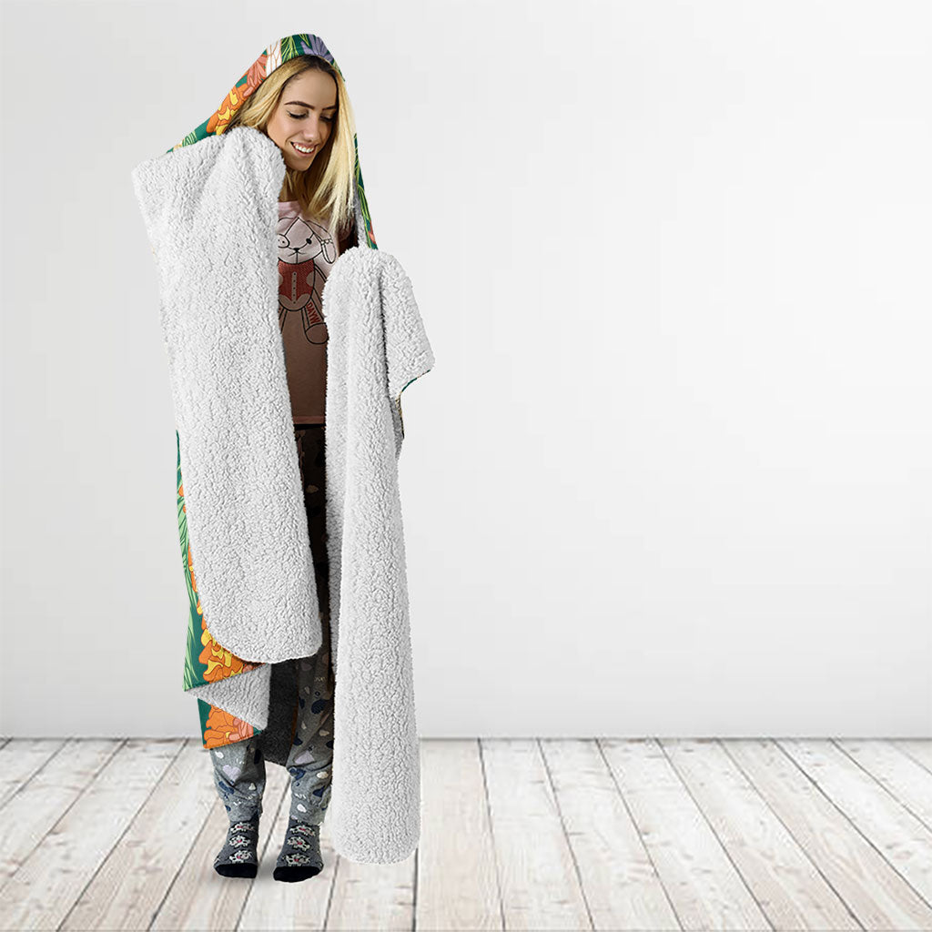 Mahalo Hawaii - ⁠Ka Pule a ka Haku Hooded Blanket Mixed Lei
