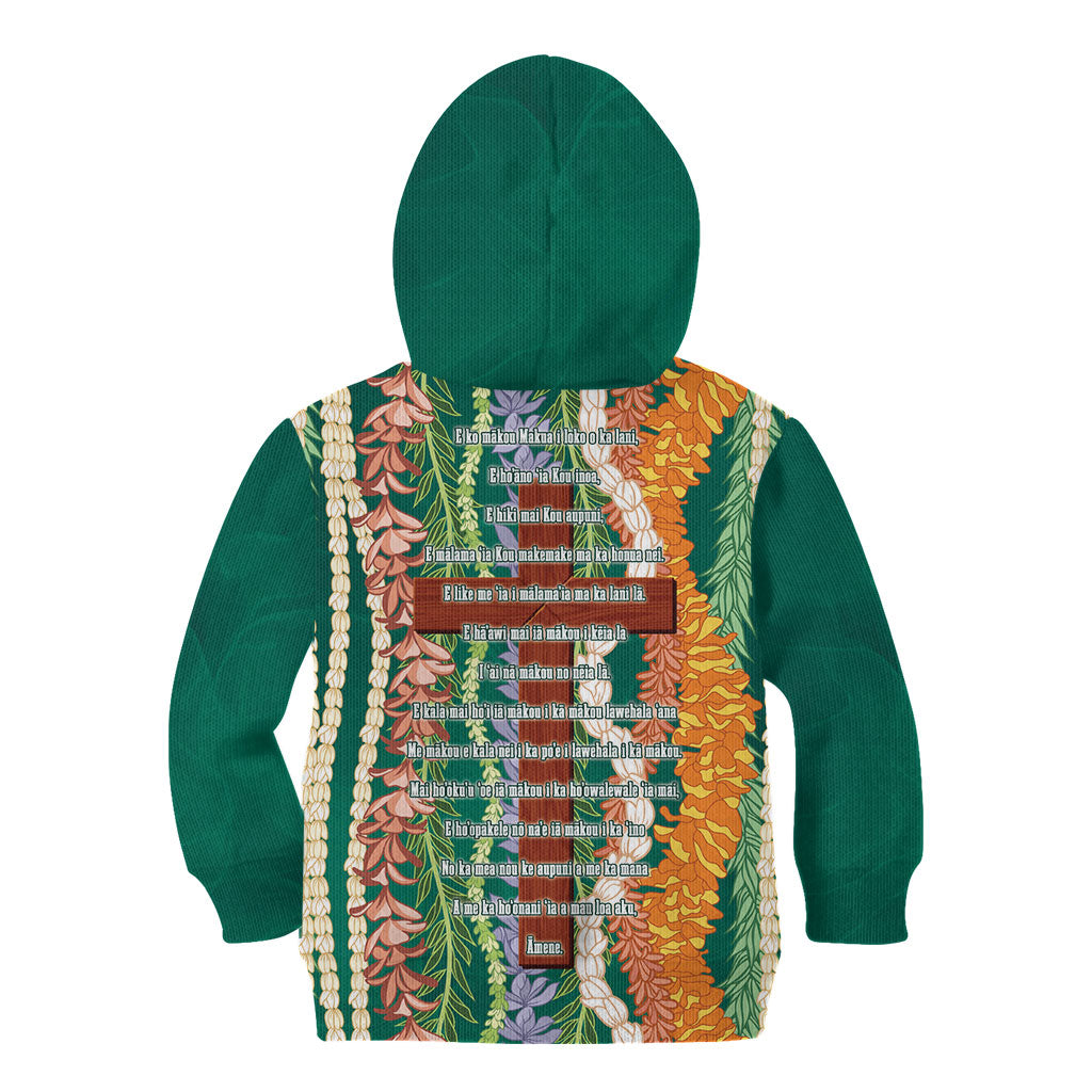 Mahalo Hawaii - ⁠Ka Pule a ka Haku Kid Hoodie Mixed Lei