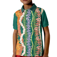 Mahalo Hawaii - ⁠Ka Pule a ka Haku Kid Polo Shirt Mixed Lei