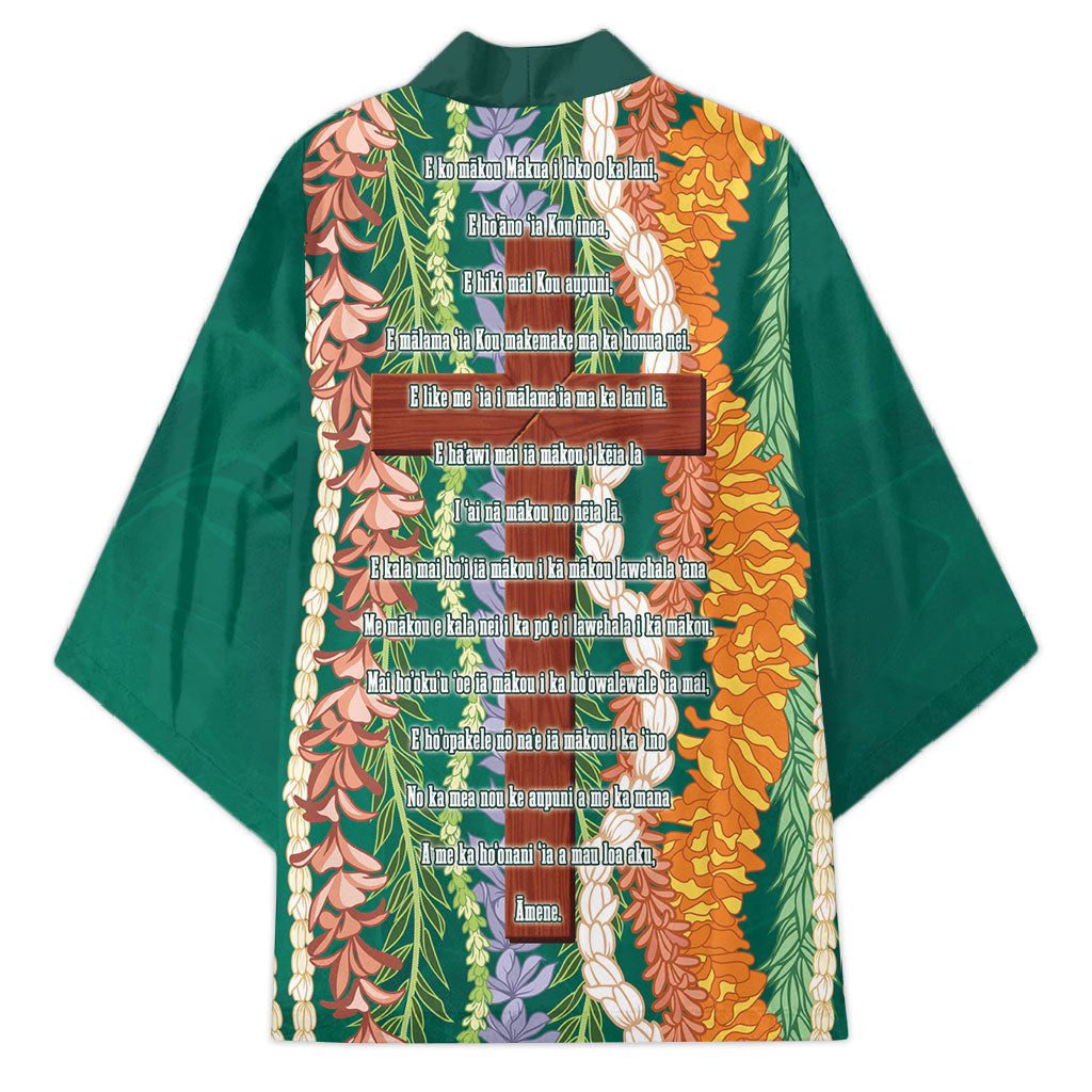 Mahalo Hawaii - ⁠Ka Pule a ka Haku Kimono Mixed Lei