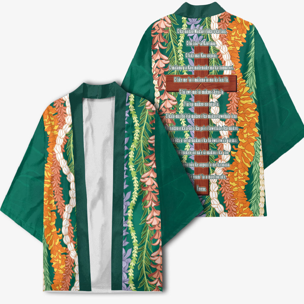 Mahalo Hawaii - ⁠Ka Pule a ka Haku Kimono Mixed Lei
