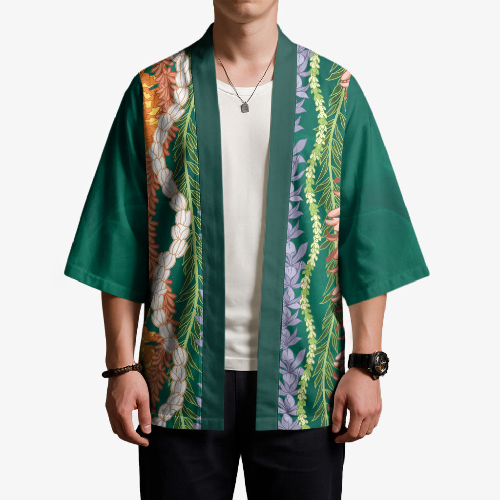 Mahalo Hawaii - ⁠Ka Pule a ka Haku Kimono Mixed Lei
