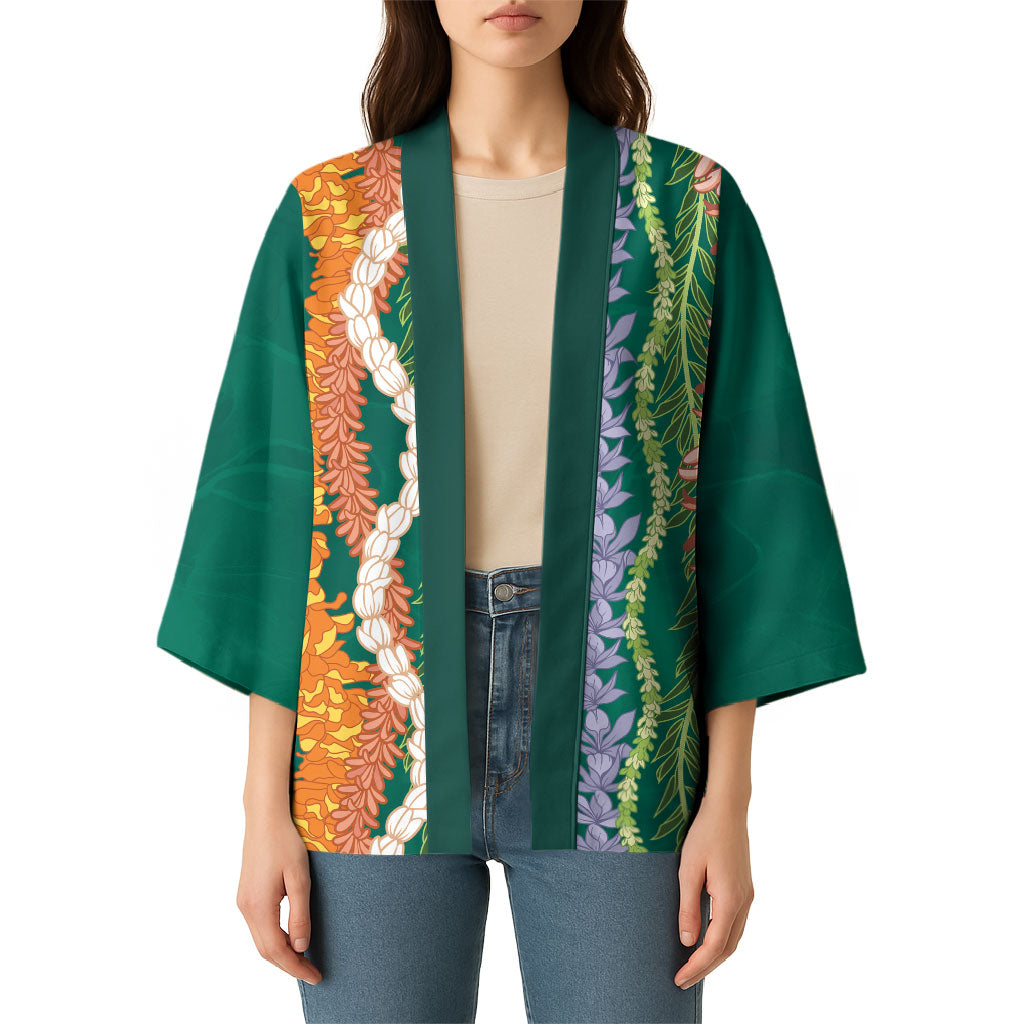 Mahalo Hawaii - ⁠Ka Pule a ka Haku Kimono Mixed Lei