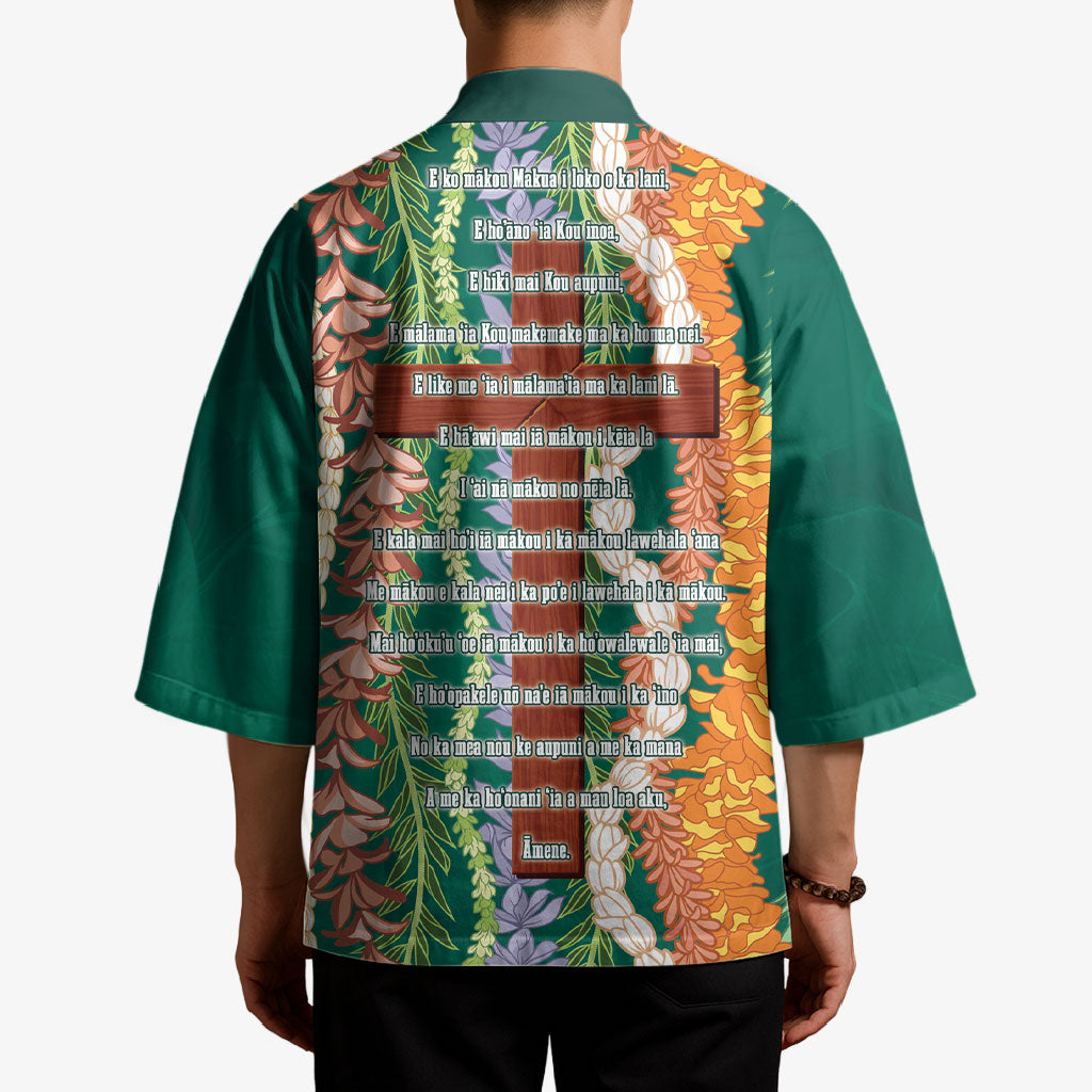 Mahalo Hawaii - ⁠Ka Pule a ka Haku Kimono Mixed Lei