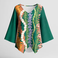 Mahalo Hawaii - ⁠Ka Pule a ka Haku Kimono Sleeve Blouse Mixed Lei