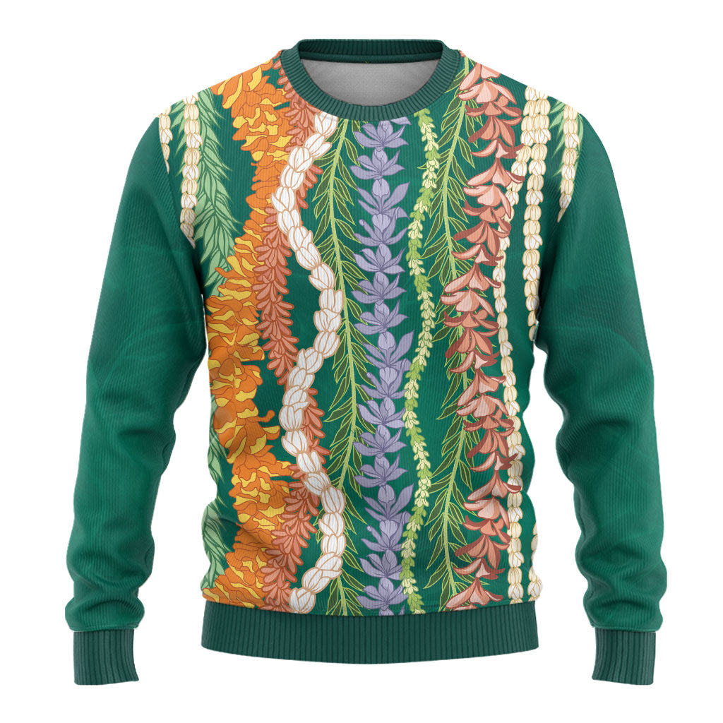 Mahalo Hawaii - ⁠Ka Pule a ka Haku Ugly Christmas Sweater Mixed Lei