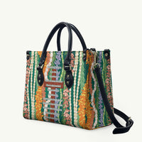 Mahalo Hawaii - ⁠Ka Pule a ka Haku Leather Bag Mixed Lei
