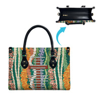 Mahalo Hawaii - ⁠Ka Pule a ka Haku Leather Bag Mixed Lei