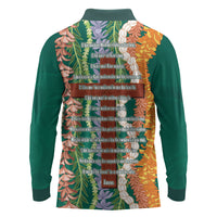 Mahalo Hawaii - ⁠Ka Pule a ka Haku Long Sleeve Polo Shirt Mixed Lei