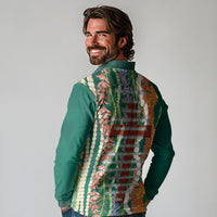 Mahalo Hawaii - ⁠Ka Pule a ka Haku Long Sleeve Polo Shirt Mixed Lei