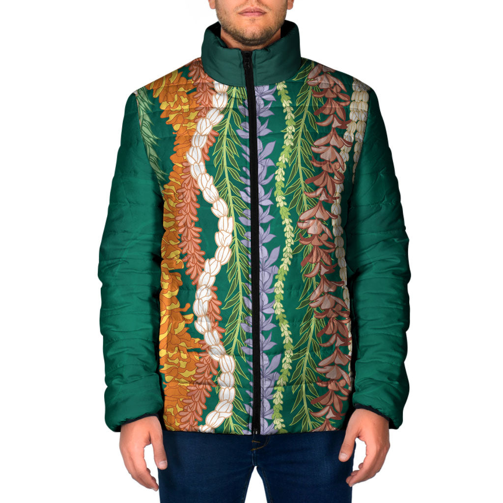 Mahalo Hawaii - ⁠Ka Pule a ka Haku Padded Jacket Mixed Lei