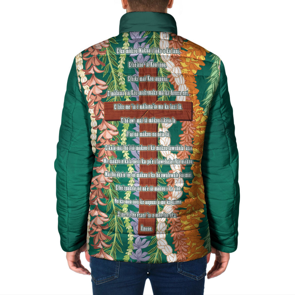 Mahalo Hawaii - ⁠Ka Pule a ka Haku Padded Jacket Mixed Lei