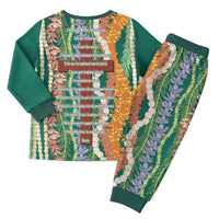 Mahalo Hawaii - ⁠Ka Pule a ka Haku Christmas Pajama Set Mixed Lei