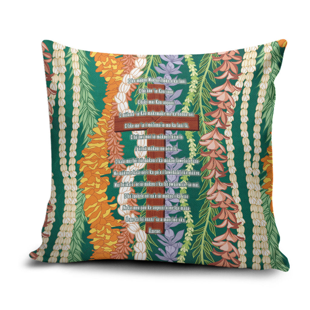 Mahalo Hawaii - ⁠Ka Pule a ka Haku Pillow Cover Mixed Lei