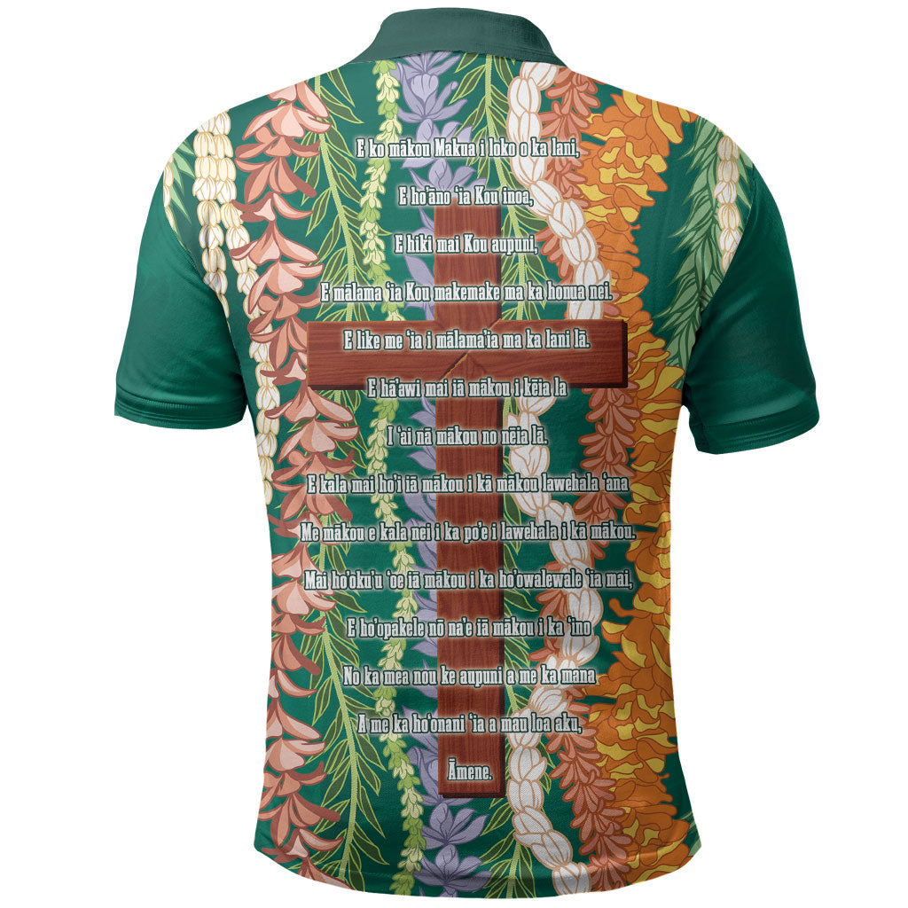 Mahalo Hawaii - ⁠Ka Pule a ka Haku Polo Shirt Mixed Lei