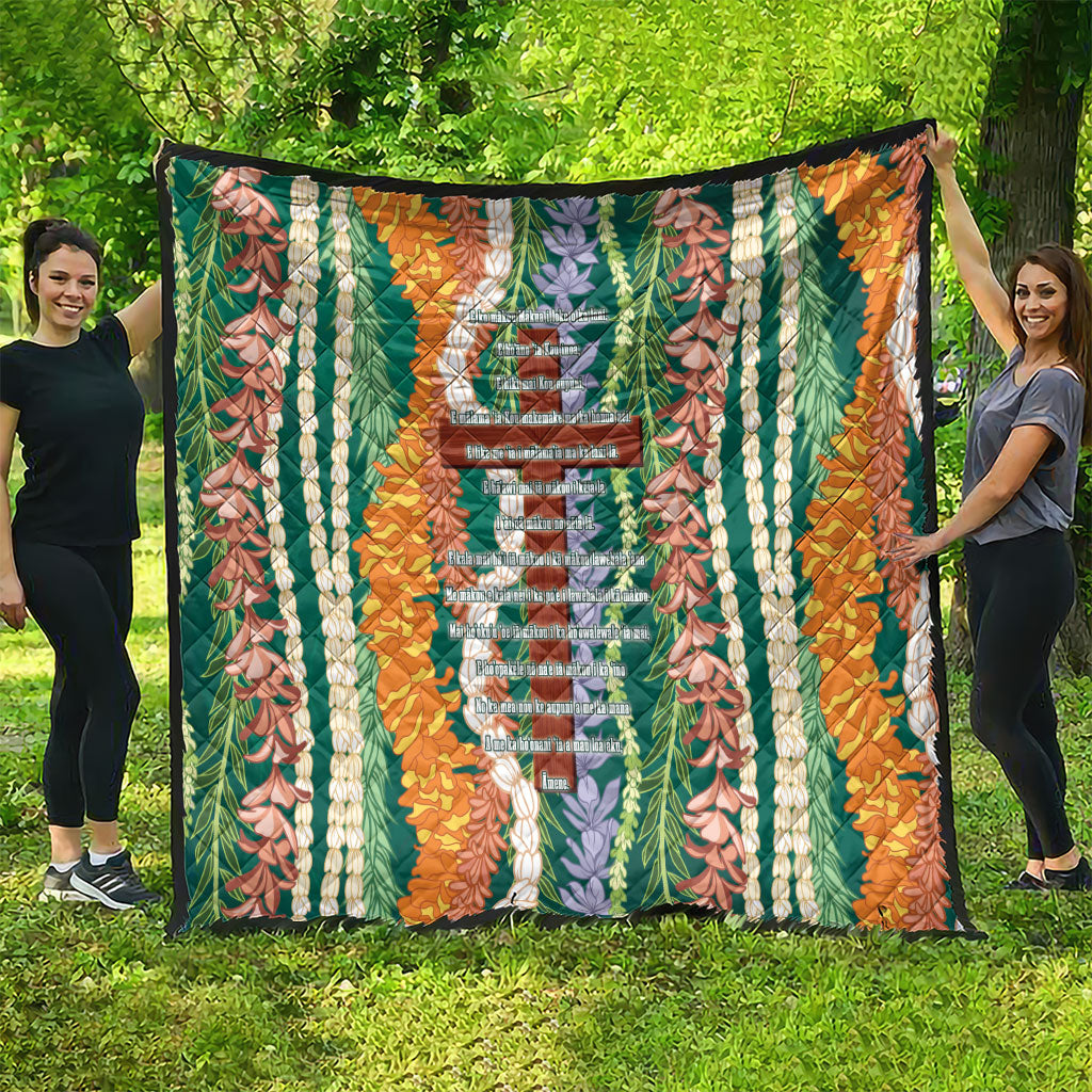 Mahalo Hawaii - ⁠Ka Pule a ka Haku Quilt Mixed Lei