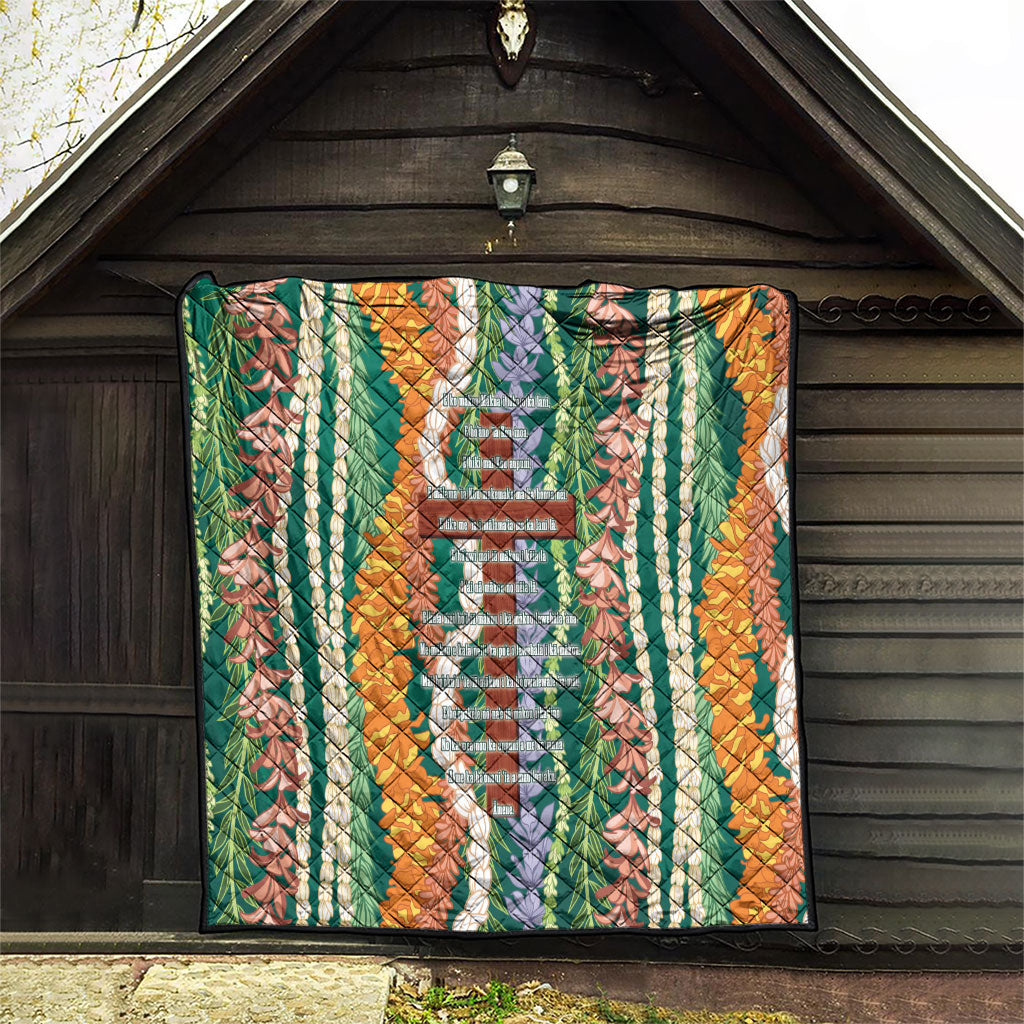 Mahalo Hawaii - ⁠Ka Pule a ka Haku Quilt Mixed Lei