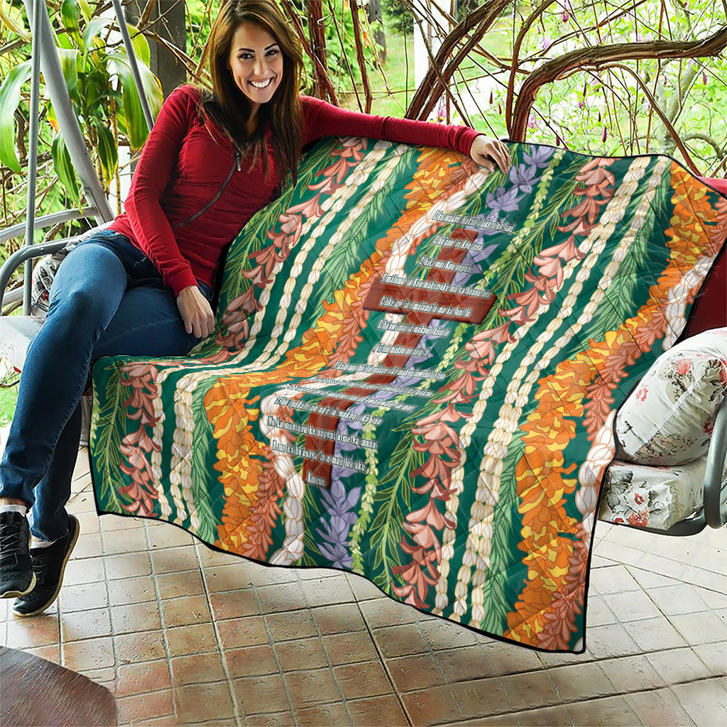 Mahalo Hawaii - ⁠Ka Pule a ka Haku Quilt Mixed Lei