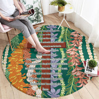 Mahalo Hawaii - ⁠Ka Pule a ka Haku Round Carpet Mixed Lei