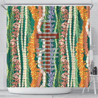Mahalo Hawaii - ⁠Ka Pule a ka Haku Shower Curtain Mixed Lei