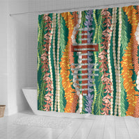 Mahalo Hawaii - ⁠Ka Pule a ka Haku Shower Curtain Mixed Lei