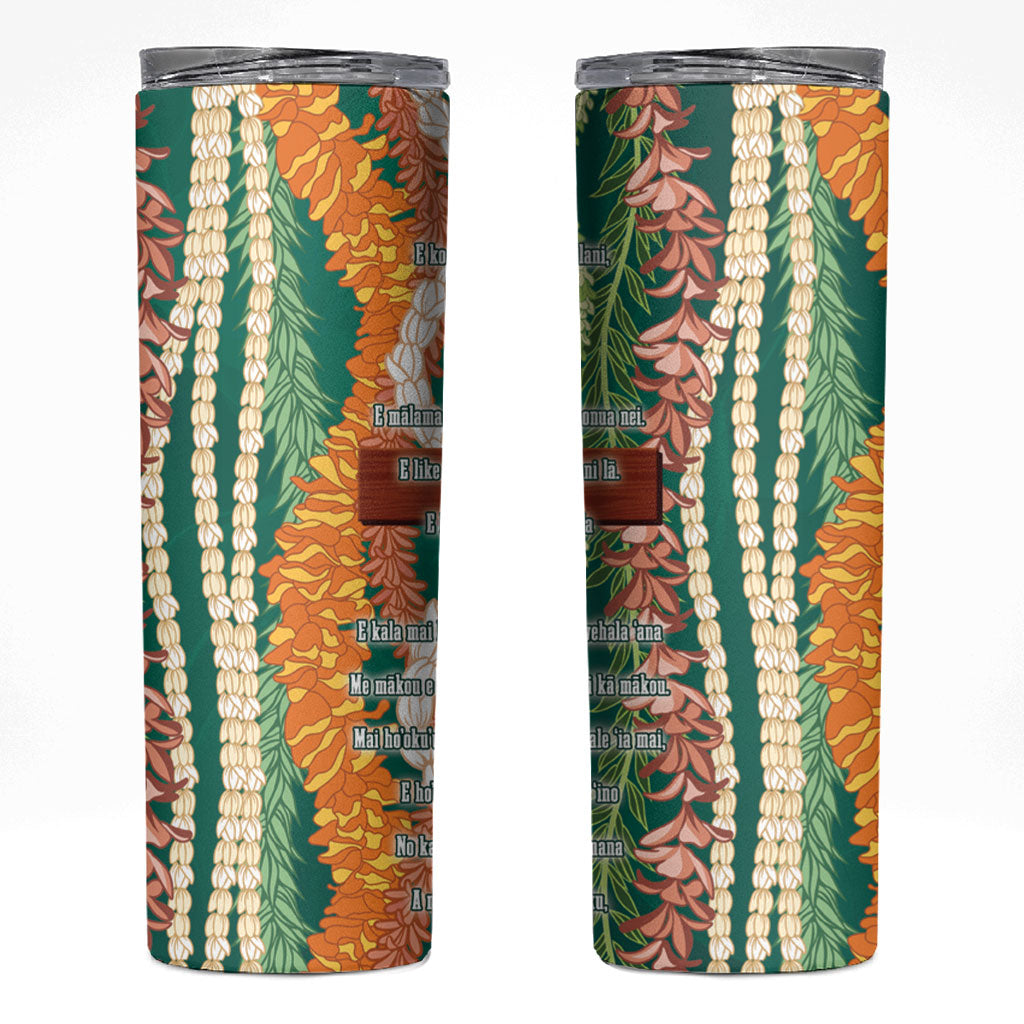 Mahalo Hawaii - ⁠Ka Pule a ka Haku Skinny Tumbler Mixed Lei