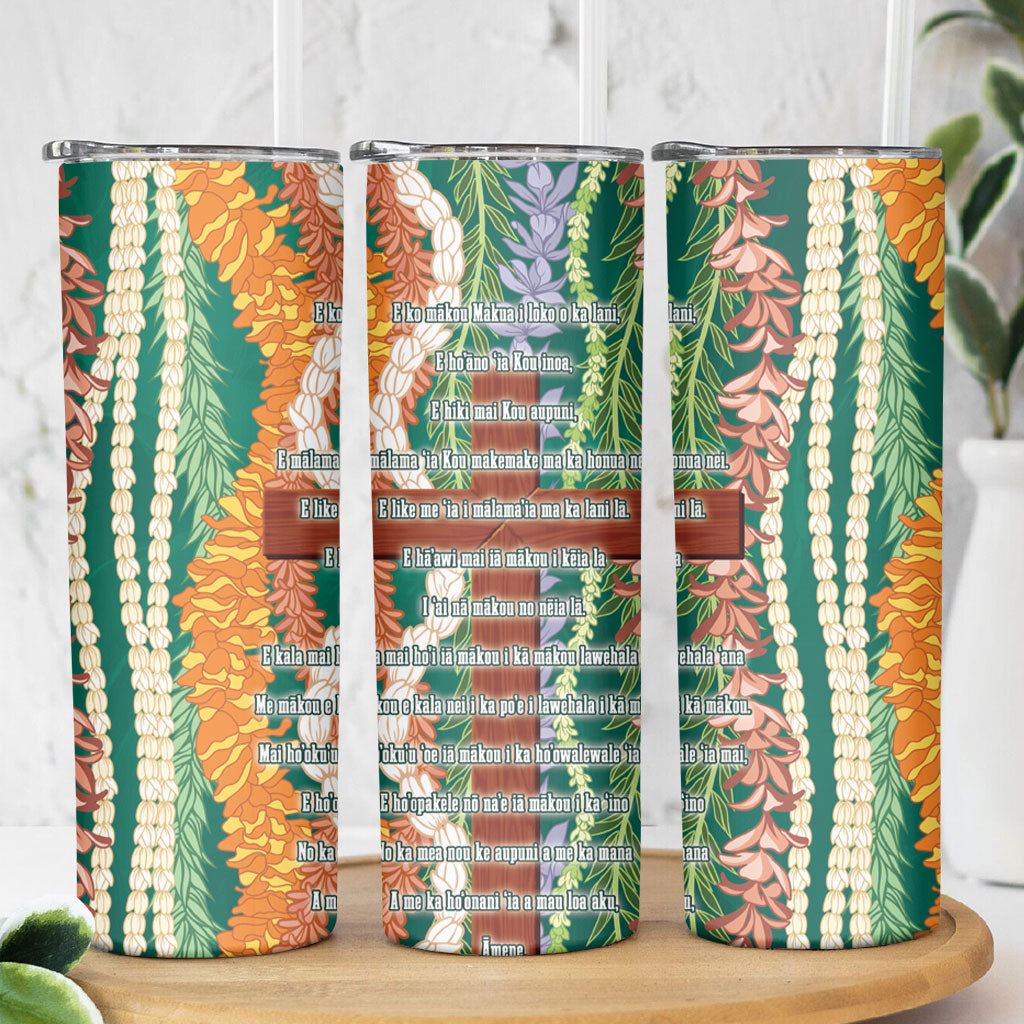Mahalo Hawaii - ⁠Ka Pule a ka Haku Skinny Tumbler Mixed Lei