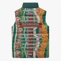 Mahalo Hawaii - ⁠Ka Pule a ka Haku Sleeveless Puffer Jacket Mixed Lei