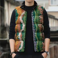 Mahalo Hawaii - ⁠Ka Pule a ka Haku Sleeveless Puffer Jacket Mixed Lei