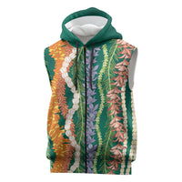 Mahalo Hawaii - ⁠Ka Pule a ka Haku Sleeveless Zip Hoodie Mixed Lei