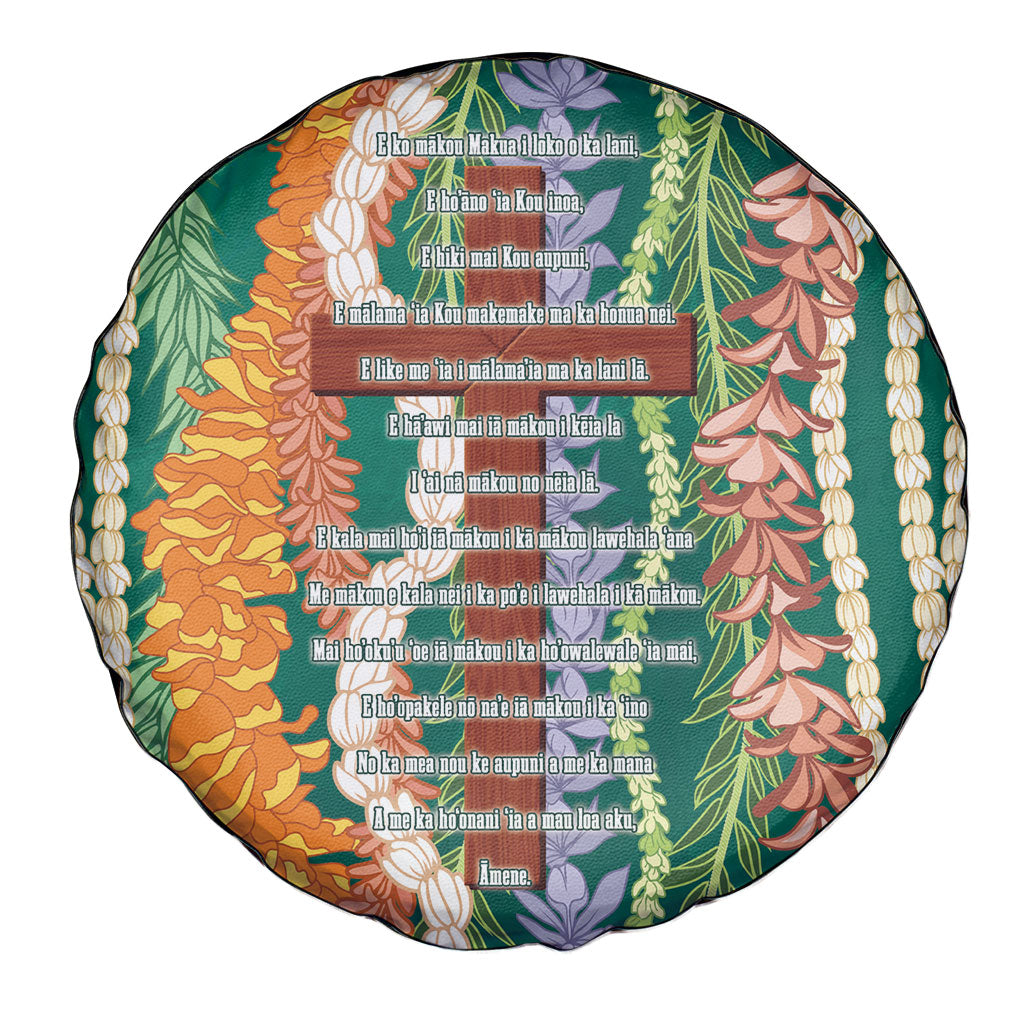 Mahalo Hawaii - ⁠Ka Pule a ka Haku Spare Tire Cover Mixed Lei