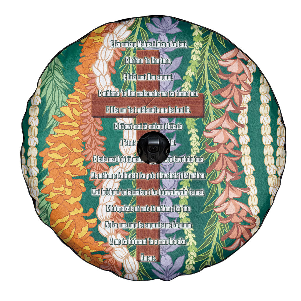 Mahalo Hawaii - ⁠Ka Pule a ka Haku Spare Tire Cover Mixed Lei