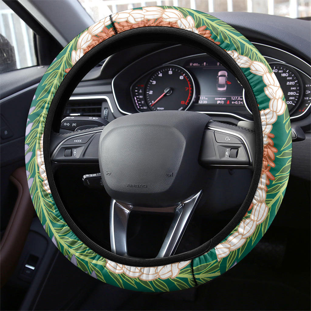 Mahalo Hawaii - ⁠Ka Pule a ka Haku Steering Wheel Cover Mixed Lei