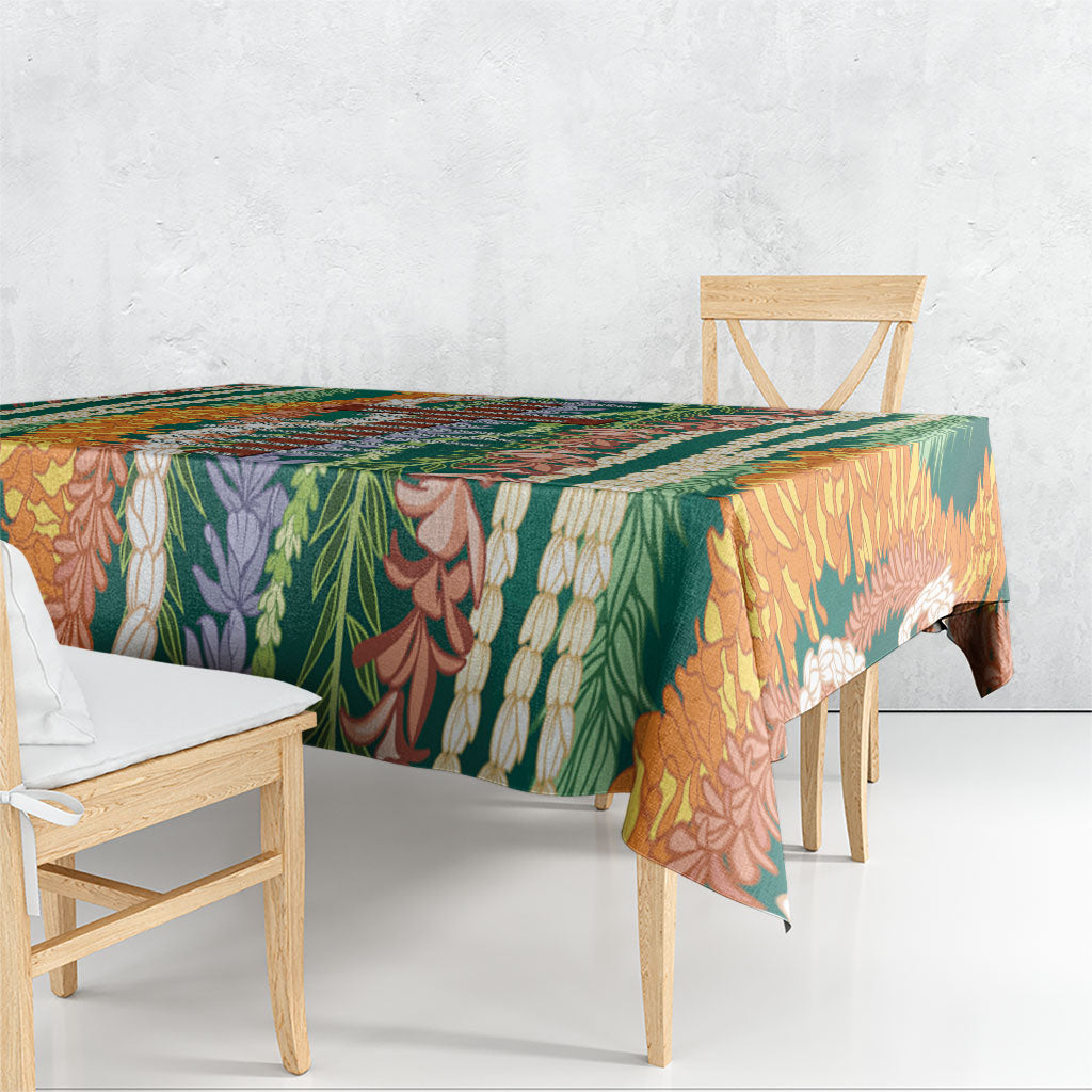 Mahalo Hawaii - ⁠Ka Pule a ka Haku Tablecloth Mixed Lei
